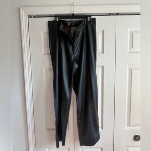 Vince Camuto Black pleather wide leg pants